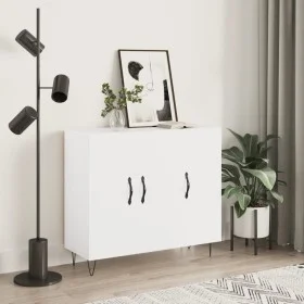 Aparador de madera de ingeniería blanco 90x34x80 cm de vidaXL, Aparadores - Ref: Foro24-828100, Precio: 94,36 €, Descuento: %