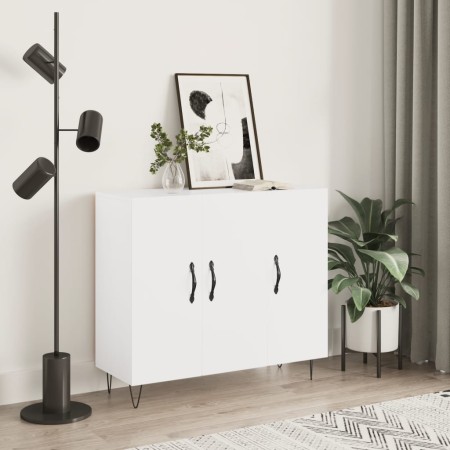 Aparador de madera de ingeniería blanco 90x34x80 cm de vidaXL, Aparadores - Ref: Foro24-828100, Precio: 95,82 €, Descuento: %