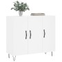 Aparador de madera de ingeniería blanco 90x34x80 cm de vidaXL, Aparadores - Ref: Foro24-828100, Precio: 95,82 €, Descuento: %