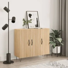 Aparador de madera de ingeniería roble Sonoma 90x34x80 cm de vidaXL, Aparadores - Ref: Foro24-828103, Precio: 81,65 €, Descue...