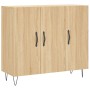 Aparador de madera de ingeniería roble Sonoma 90x34x80 cm de vidaXL, Aparadores - Ref: Foro24-828103, Precio: 82,61 €, Descue...
