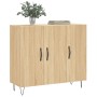 Aparador de madera de ingeniería roble Sonoma 90x34x80 cm de vidaXL, Aparadores - Ref: Foro24-828103, Precio: 82,61 €, Descue...