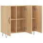 Aparador de madera de ingeniería roble Sonoma 90x34x80 cm de vidaXL, Aparadores - Ref: Foro24-828103, Precio: 82,61 €, Descue...