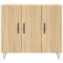Aparador de madera de ingeniería roble Sonoma 90x34x80 cm de vidaXL, Aparadores - Ref: Foro24-828103, Precio: 82,61 €, Descue...
