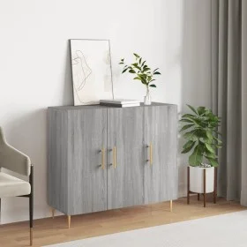 Aparador de madera de ingeniería gris Sonoma 90x34x80 cm de vidaXL, Aparadores - Ref: Foro24-828098, Precio: 78,27 €, Descuen...