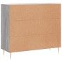 Aparador de madera de ingeniería gris Sonoma 90x34x80 cm de vidaXL, Aparadores - Ref: Foro24-828098, Precio: 79,21 €, Descuen...