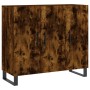 Aparador de madera de ingeniería roble ahumado 90x34x80 cm de vidaXL, Aparadores - Ref: Foro24-828137, Precio: 84,71 €, Descu...