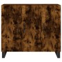 Aparador de madera de ingeniería roble ahumado 90x34x80 cm de vidaXL, Aparadores - Ref: Foro24-828137, Precio: 84,71 €, Descu...
