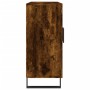Aparador de madera de ingeniería roble ahumado 90x34x80 cm de vidaXL, Aparadores - Ref: Foro24-828137, Precio: 84,71 €, Descu...