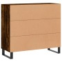 Aparador de madera de ingeniería roble ahumado 90x34x80 cm de vidaXL, Aparadores - Ref: Foro24-828137, Precio: 84,71 €, Descu...