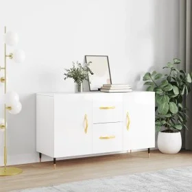Aparador de madera de ingeniería blanco brillante 100x36x60 cm de vidaXL, Aparadores - Ref: Foro24-828150, Precio: 114,33 €, ...