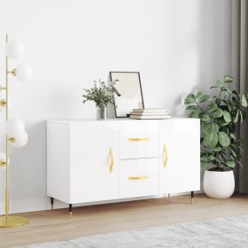 Aparador de madera de ingeniería blanco brillante 100x36x60 cm de vidaXL, Aparadores - Ref: Foro24-828150, Precio: 115,66 €, ...