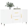 Aparador de madera de ingeniería blanco brillante 100x36x60 cm de vidaXL, Aparadores - Ref: Foro24-828150, Precio: 115,66 €, ...