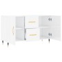 Aparador de madera de ingeniería blanco brillante 100x36x60 cm de vidaXL, Aparadores - Ref: Foro24-828150, Precio: 115,66 €, ...