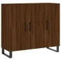 Aparador de madera de ingeniería marrón roble 90x34x80 cm de vidaXL, Aparadores - Ref: Foro24-828139, Precio: 82,33 €, Descue...