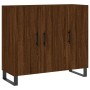 Aparador de madera de ingeniería marrón roble 90x34x80 cm de vidaXL, Aparadores - Ref: Foro24-828139, Precio: 85,70 €, Descue...