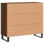 Aparador de madera de ingeniería marrón roble 90x34x80 cm de vidaXL, Aparadores - Ref: Foro24-828139, Precio: 82,33 €, Descue...