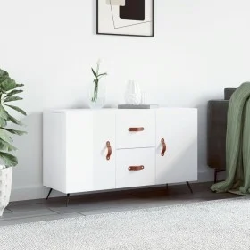 Aparador de madera de ingeniería blanco brillante 100x36x60 cm de vidaXL, Aparadores - Ref: Foro24-828142, Precio: 87,71 €, D...