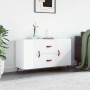 Aparador de madera de ingeniería blanco brillante 100x36x60 cm de vidaXL, Aparadores - Ref: Foro24-828142, Precio: 88,77 €, D...