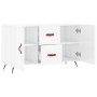 Aparador de madera de ingeniería blanco brillante 100x36x60 cm de vidaXL, Aparadores - Ref: Foro24-828142, Precio: 88,77 €, D...