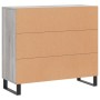 Aparador de madera de ingeniería gris Sonoma 90x34x80 cm de vidaXL, Aparadores - Ref: Foro24-828138, Precio: 100,33 €, Descue...