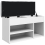 Banco zapatero blanco 82x32x45,5 cm madera de ingeniería en Bancos para recibidores y almacenamiento | Comprar online en Foru.es