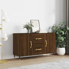 Aparador de madera de ingeniería roble marrón 100x36x60 cm de vidaXL, Aparadores - Ref: Foro24-828155, Precio: 104,68 €, Desc...