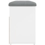 Banco zapatero blanco 82x32x45,5 cm madera de ingeniería en Bancos para recibidores y almacenamiento | Comprar online en Foru.es