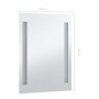 Espejo de pared de baño con LED 60x80 cm en Espejos | Comprar online en Foru.es