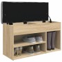 Banco zapatero madera de ingeniería roble Sonoma 82x32x45,5 cm en Bancos para recibidores y almacenamiento | Comprar online en F