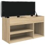 Banco zapatero madera de ingeniería roble Sonoma 82x32x45,5 cm en Bancos para recibidores y almacenamiento | Comprar online en F