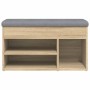 Banco zapatero madera de ingeniería roble Sonoma 82x32x45,5 cm en Bancos para recibidores y almacenamiento | Comprar online en F