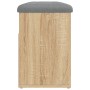 Banco zapatero madera de ingeniería roble Sonoma 82x32x45,5 cm en Bancos para recibidores y almacenamiento | Comprar online en F
