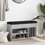 Banco zapatero madera de ingeniería gris hormigón 82x32x45,5 cm en Bancos para recibidores y almacenamiento | Comprar online en 