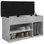 Banco zapatero madera de ingeniería gris hormigón 82x32x45,5 cm en Bancos para recibidores y almacenamiento | Comprar online en 