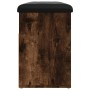 Banco zapatero madera de ingeniería roble ahumado 82x32x45,5 cm en Bancos para recibidores y almacenamiento | Comprar online en 