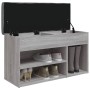 Banco zapatero madera de ingeniería gris Sonoma 82x32x45,5 cm en Bancos para recibidores y almacenamiento | Comprar online en Fo