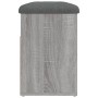 Banco zapatero madera de ingeniería gris Sonoma 82x32x45,5 cm en Bancos para recibidores y almacenamiento | Comprar online en Fo