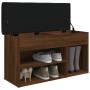 Banco zapatero madera de ingeniería marrón roble 82x32x45,5 cm en Bancos para recibidores y almacenamiento | Comprar online en F