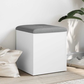 Banco de almacenaje blanco 42x42x45 cm madera de ingeniería en Bancos para recibidores y almacenamiento | Comprar online en Foru