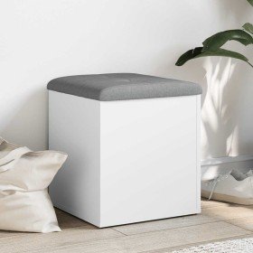 Banco de almacenaje blanco 42x42x45 cm madera de ingeniería en Bancos para recibidores y almacenamiento | Comprar online en Foru