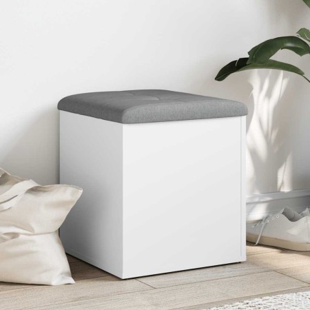 Banco de almacenaje blanco 42x42x45 cm madera de ingeniería en Bancos para recibidores y almacenamiento | Comprar online en Foru