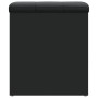 Banco con almacenaje madera de ingeniería negro 42x42x45 cm en Bancos para recibidores y almacenamiento | Comprar online en Foru