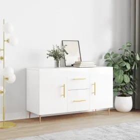 Aparador de madera de ingeniería blanco brillante 100x36x60 cm de vidaXL, Aparadores - Ref: Foro24-828158, Precio: 111,48 €, ...