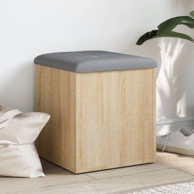 Banco de almacenaje roble Sonoma 42x42x45 cm madera de ingeniería en Bancos para recibidores y almacenamiento | Comprar online e