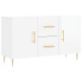 Aparador de madera de ingeniería blanco brillante 100x36x60 cm de vidaXL, Aparadores - Ref: Foro24-828158, Precio: 113,18 €, ...