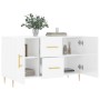 Aparador de madera de ingeniería blanco brillante 100x36x60 cm de vidaXL, Aparadores - Ref: Foro24-828158, Precio: 113,18 €, ...