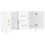 Aparador de madera de ingeniería blanco brillante 100x36x60 cm de vidaXL, Aparadores - Ref: Foro24-828158, Precio: 113,18 €, ...