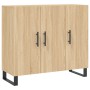 Aparador de madera de ingeniería roble Sonoma 90x34x80 cm de vidaXL, Aparadores - Ref: Foro24-828135, Precio: 90,37 €, Descue...