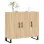 Aparador de madera de ingeniería roble Sonoma 90x34x80 cm de vidaXL, Aparadores - Ref: Foro24-828135, Precio: 90,37 €, Descue...